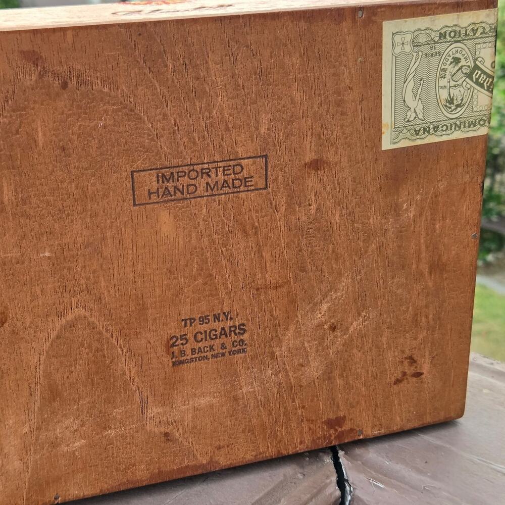 Vtg 1978 Custom Jose Melendi Churchill Wooden Cigar Keepsake Box - Picture 7 of 9